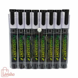 ماژیک گلس برد فلورسنت فلای‌سی سفید 8 عددی