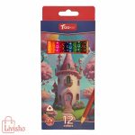 مداد رنگی 12 رنگ تیزو مدل مثلثی دخترانه/پسرانه - Image 2