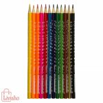 مداد رنگی 12 رنگ تیزو مدل مثلثی دخترانه/پسرانه - Image 3