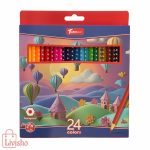 مداد رنگی 24 رنگ تیزو مدل شش ضلعی دخترانه / پسرانه