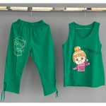 ست تاپ و شلوار برمودا طرح خرسی - Image 2