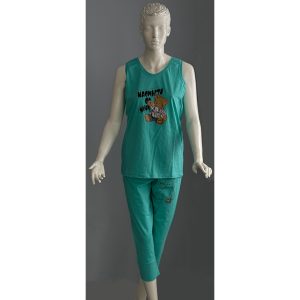 ست تاپ و شلوار برمودا طرح خرسی