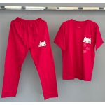 ست تیشرت و شلوار طرح گربه قواره بزرگ - Image 5