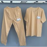 ست تیشرت و شلوار طرح گربه قواره بزرگ - Image 4