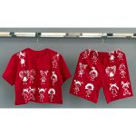 ست کراپ شلوارک طرح عروسک - Image 5