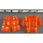 ست کراپ شلوارک طرح عروسک - Image 3