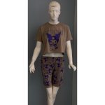 ست کراپ شلوارک طرح کرومی