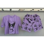 ست کراپ شلوارک طرح کرومی - Image 8