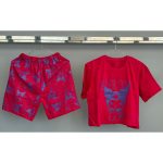 ست کراپ شلوارک طرح کرومی - Image 6