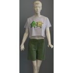 ست کراپ شلوارک میکس - Image 8