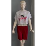 ست کراپ شلوارک میکس - Image 6