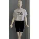 ست کراپ شلوارک میکس - Image 3